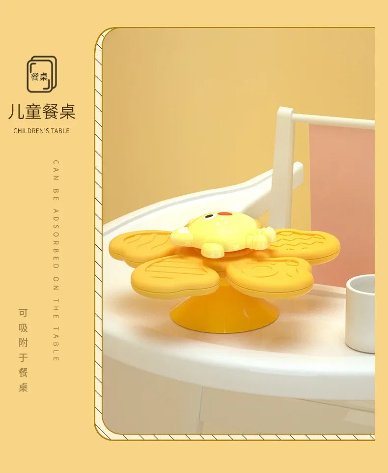 Baby Bath Toys Funny Bathing Sucker Spinner Suction Cup Cartoon Rattles Fidget Educational Toys For Children Boys Gift
