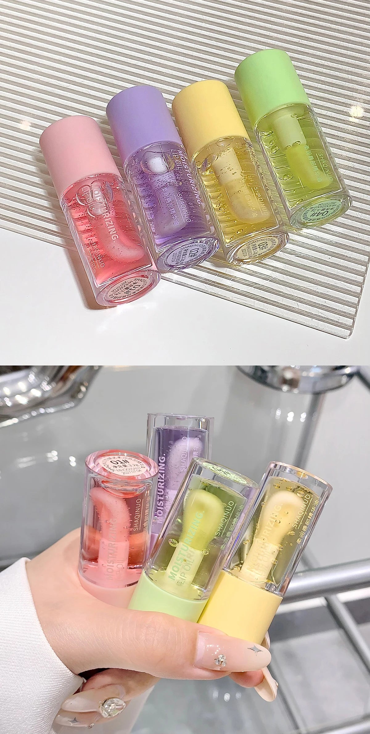 Water Light Lip Gloss Moisturizer Transparent Jelly Mirror Fruit Crystal Lip Oil Clear Hydrating Plumping Korean Lip Care Makeup