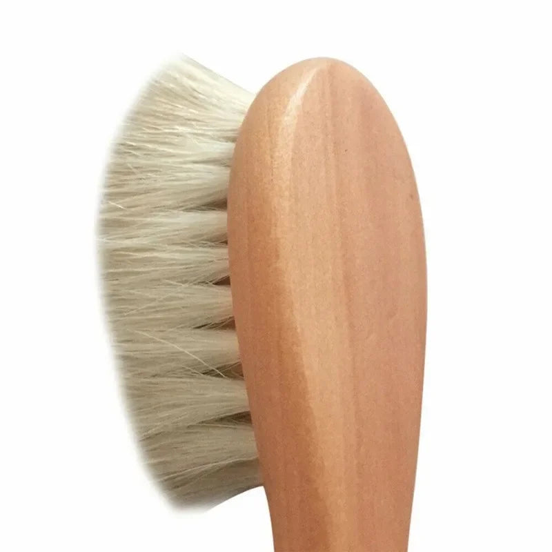 Newborn Baby Wool Baby Wooden Brush Comb Newborn Hair Brush Infant Head Massager Portable Baby Comb Hair Bath Brush Comb New