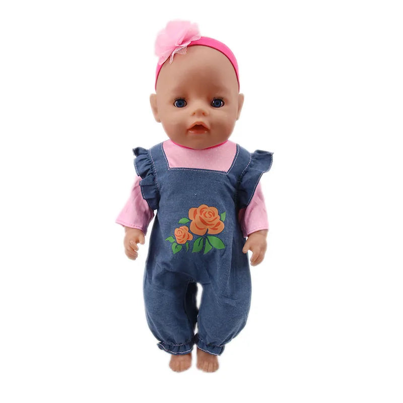 2 Pcs/Set Animal Pajamas Suit For 43 Cm Born Baby Reborn Doll Clothes Accessories 18 Inch Doll Girls Toys Our Generation Nenuco