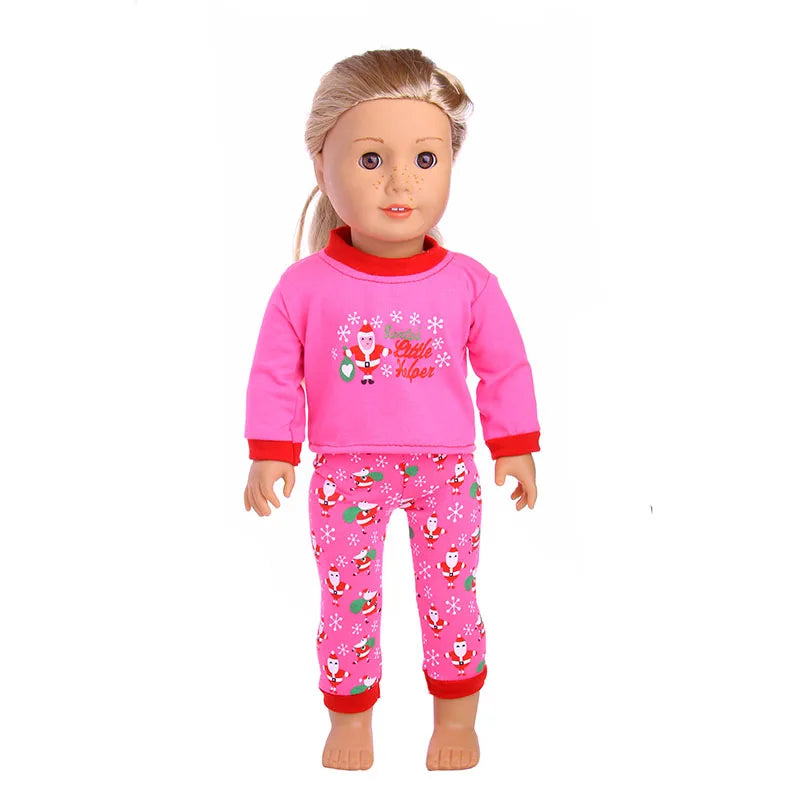 2 Pcs/Set Animal Pajamas Suit For 43 Cm Born Baby Reborn Doll Clothes Accessories 18 Inch Doll Girls Toys Our Generation Nenuco