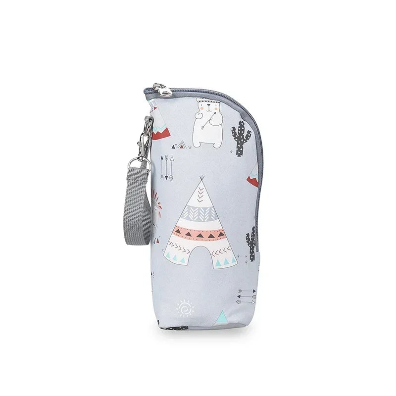 Baby Bottle Bag Bottle Warmer Baby Feeding Aluminum Mold Insulation Outing Stroller Hanging Bag For Storage Cups Drinks