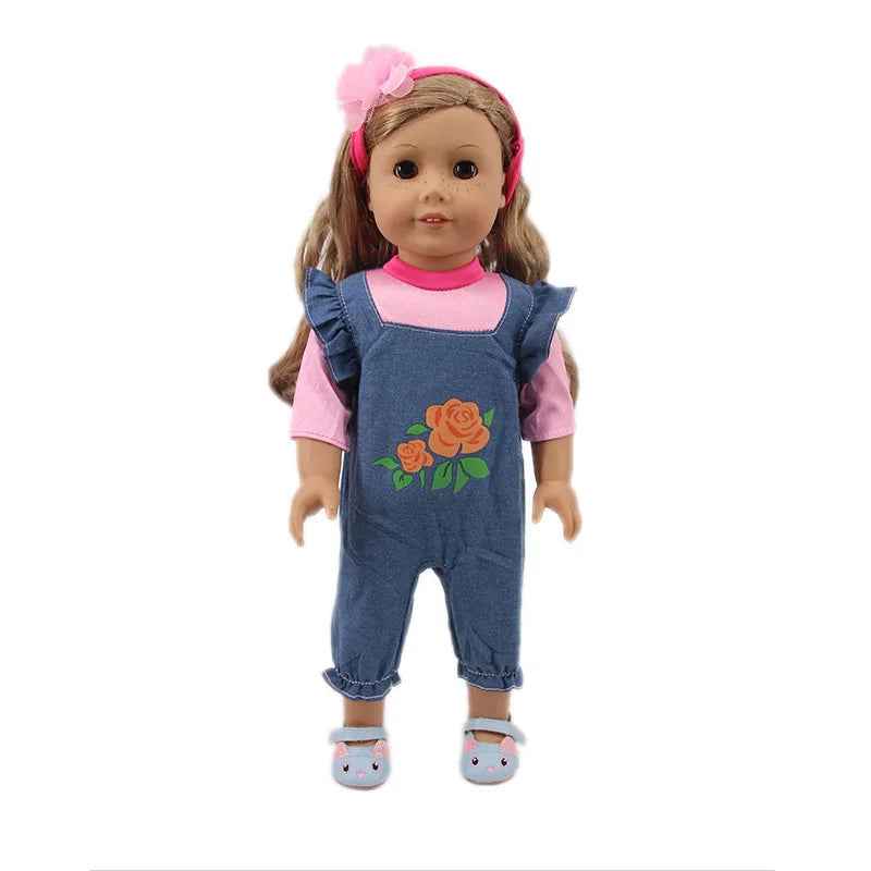 2 Pcs/Set Animal Pajamas Suit For 43 Cm Born Baby Reborn Doll Clothes Accessories 18 Inch Doll Girls Toys Our Generation Nenuco