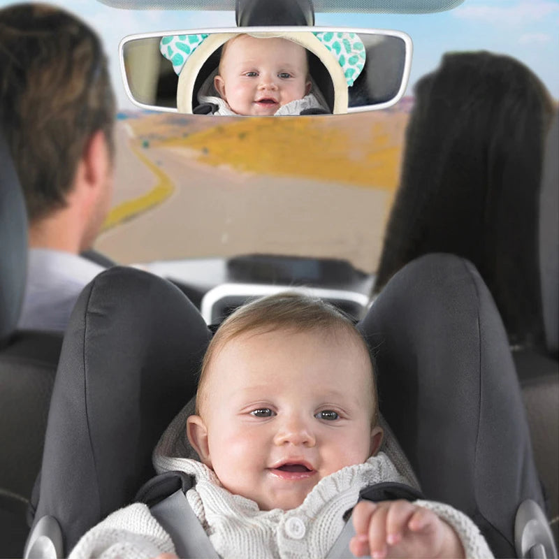Black White View Back Seat Mirror Baby Car Mirror Safety Seat Headrest Rearview Mirror Baby Facing Rear Ward Car Kids Monitor