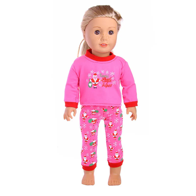 2 Pcs/Set Animal Pajamas Suit For 43 Cm Born Baby Reborn Doll Clothes Accessories 18 Inch Doll Girls Toys Our Generation Nenuco