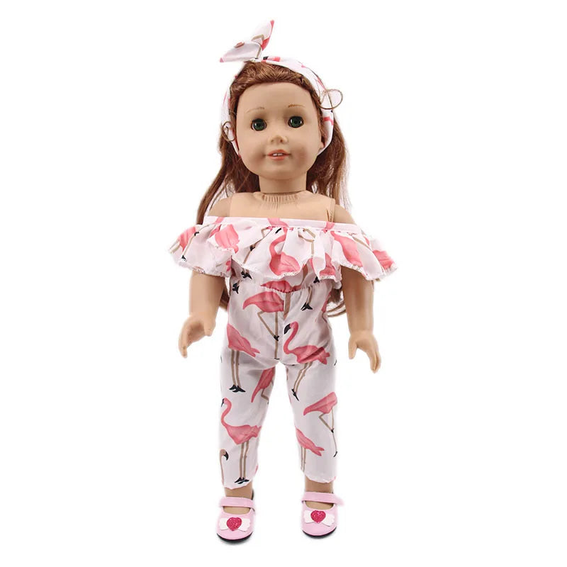 2 Pcs/Set Animal Pajamas Suit For 43 Cm Born Baby Reborn Doll Clothes Accessories 18 Inch Doll Girls Toys Our Generation Nenuco