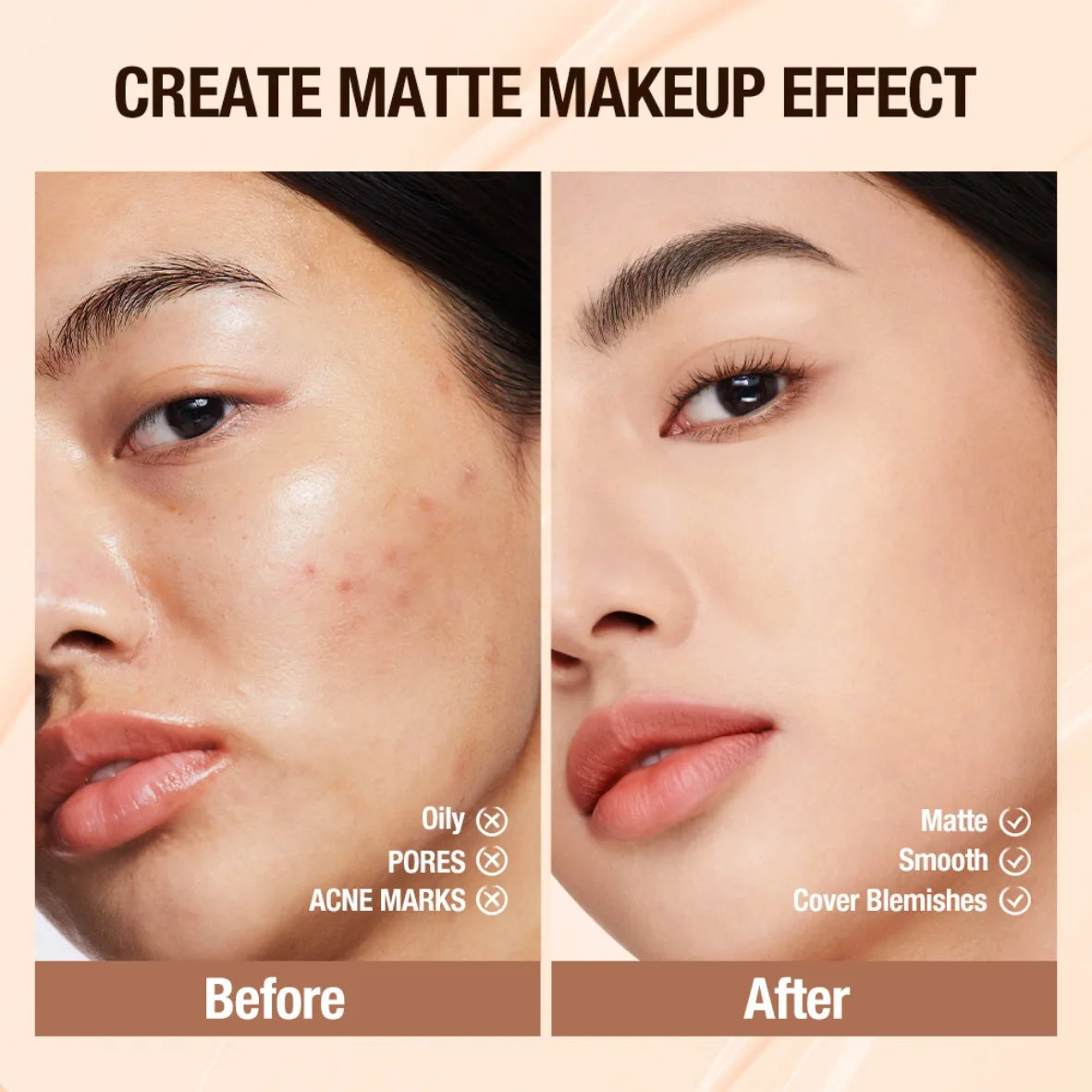 Liquid Concealer Stick Foundation Cream 6 Color Moisturizing Full Coverage Acne Dark Circle Natural Matte Concealer Cream Makeup