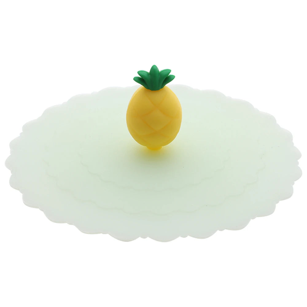 Cartoon 10cm Cute Silicone Cup Cover Heat-resistant Leak Proof Sealed Lids Cap Dustproof Cup Cover Suction Cup Cover Tea Lids