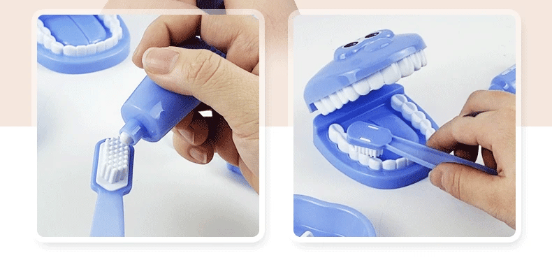 1/9pcs Montessori Educational Toys for Children Early Learning Doctors Role Play Kids Intelligence Brushing Tooth Teaching Aids