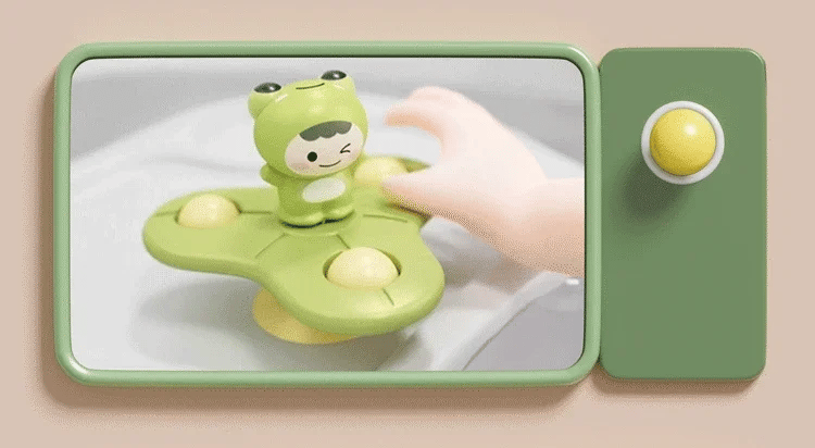 Baby Bath Toys Funny Bathing Sucker Spinner Suction Cup Cartoon Rattles Fidget Educational Toys For Children Boys Gift
