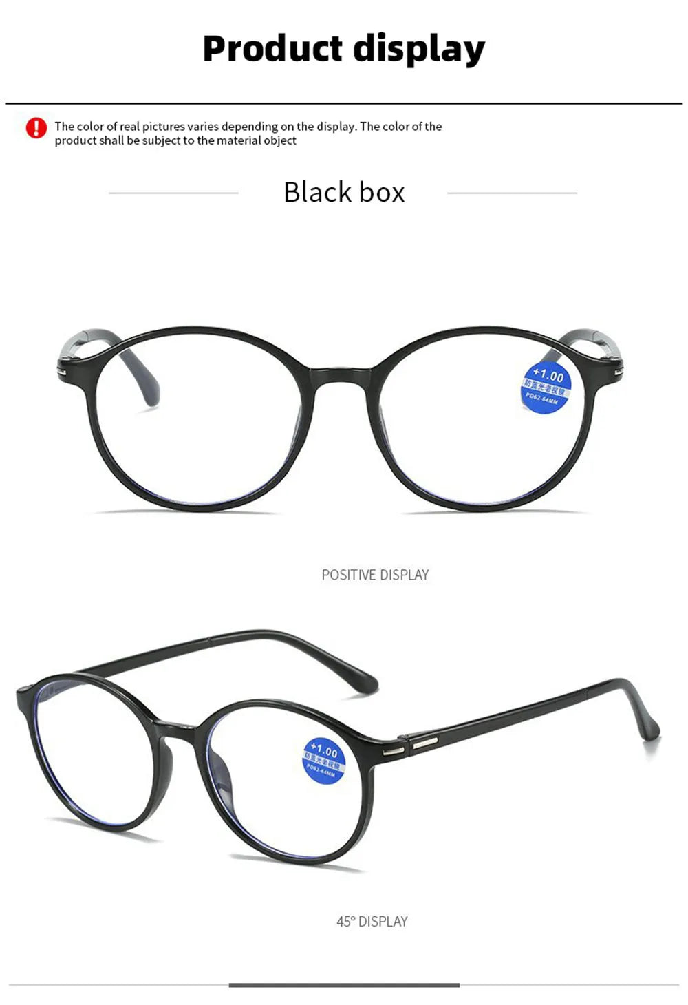 Reading Glasses Men Women Vintage Anti Blue Light Presbyopic Eyeglasses Round Full Frame Eyewear +1.0+1.5+2.0+2.5 +4.0