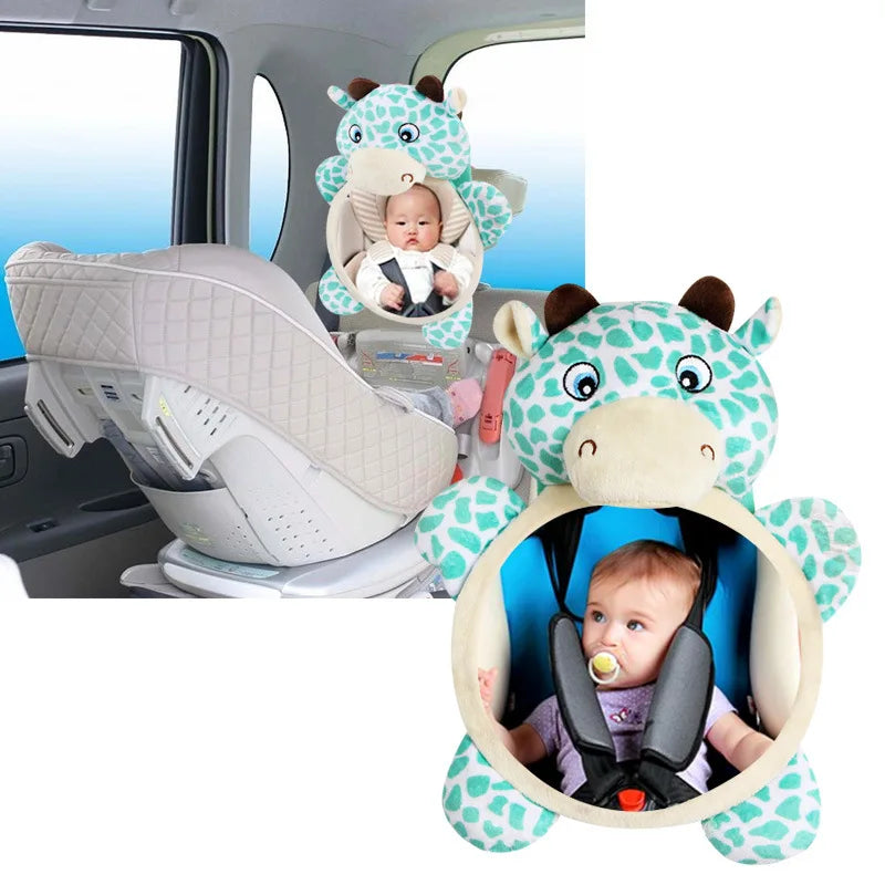 Black White View Back Seat Mirror Baby Car Mirror Safety Seat Headrest Rearview Mirror Baby Facing Rear Ward Car Kids Monitor