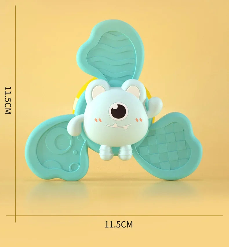 Baby Bath Toys Funny Bathing Sucker Spinner Suction Cup Cartoon Rattles Fidget Educational Toys For Children Boys Gift