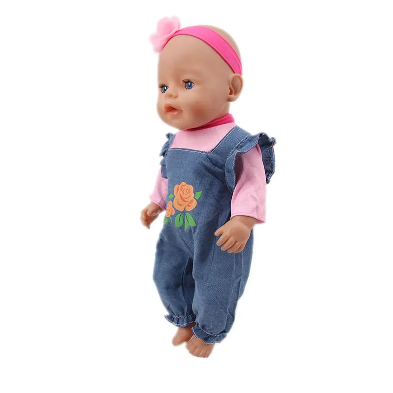 2 Pcs/Set Animal Pajamas Suit For 43 Cm Born Baby Reborn Doll Clothes Accessories 18 Inch Doll Girls Toys Our Generation Nenuco