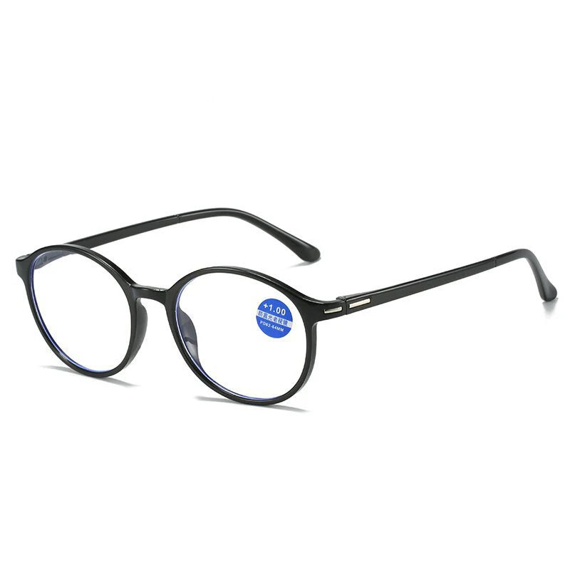 Reading Glasses Men Women Vintage Anti Blue Light Presbyopic Eyeglasses Round Full Frame Eyewear +1.0+1.5+2.0+2.5 +4.0