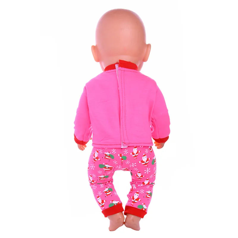 2 Pcs/Set Animal Pajamas Suit For 43 Cm Born Baby Reborn Doll Clothes Accessories 18 Inch Doll Girls Toys Our Generation Nenuco
