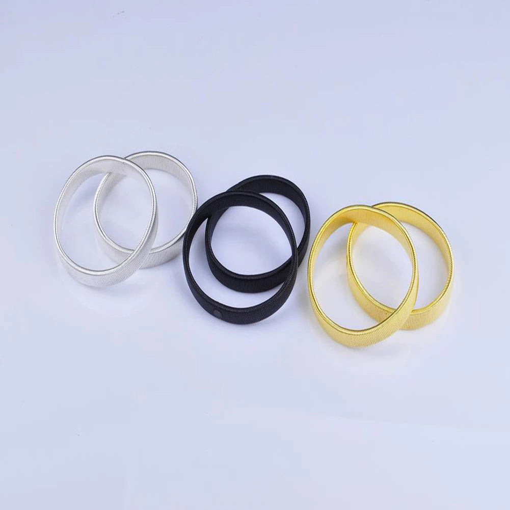 2pc Unisex Elasticated Shirt Sleeve Holder Adjustable Arm Cuffs Bands Stretchy Elastic Metal Sleeve Garters Clothing Accessories
