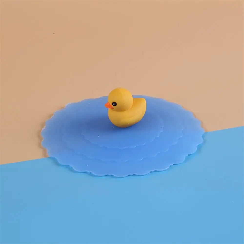 Cartoon 10cm Cute Silicone Cup Cover Heat-resistant Leak Proof Sealed Lids Cap Dustproof Cup Cover Suction Cup Cover Tea Lids