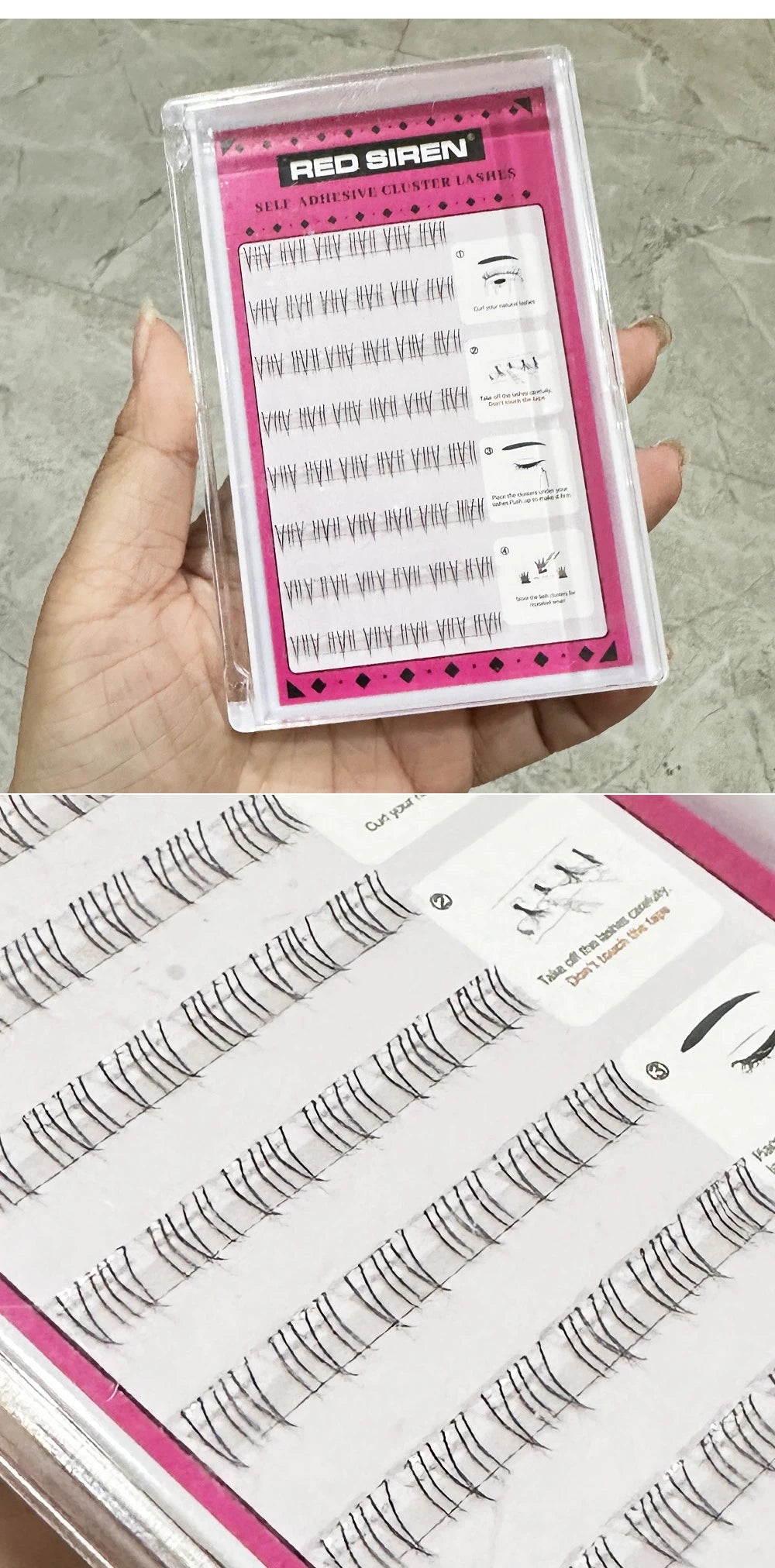 Self Adhesive Bottom Lashes No Glue Needed Reusable Under Eyelash Korean / Makeup DIY Individual Manga Lash Clusters