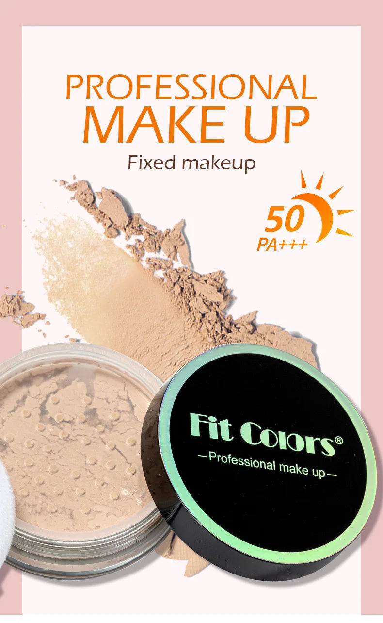 Fit Colors Concealer Smoothing Powder Waterproof, Sweat Resistant and Oil Resistant Makeup Powder Setting Powder