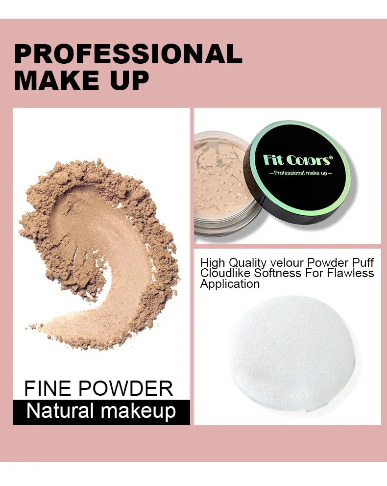 Fit Colors Concealer Smoothing Powder Waterproof, Sweat Resistant and Oil Resistant Makeup Powder Setting Powder