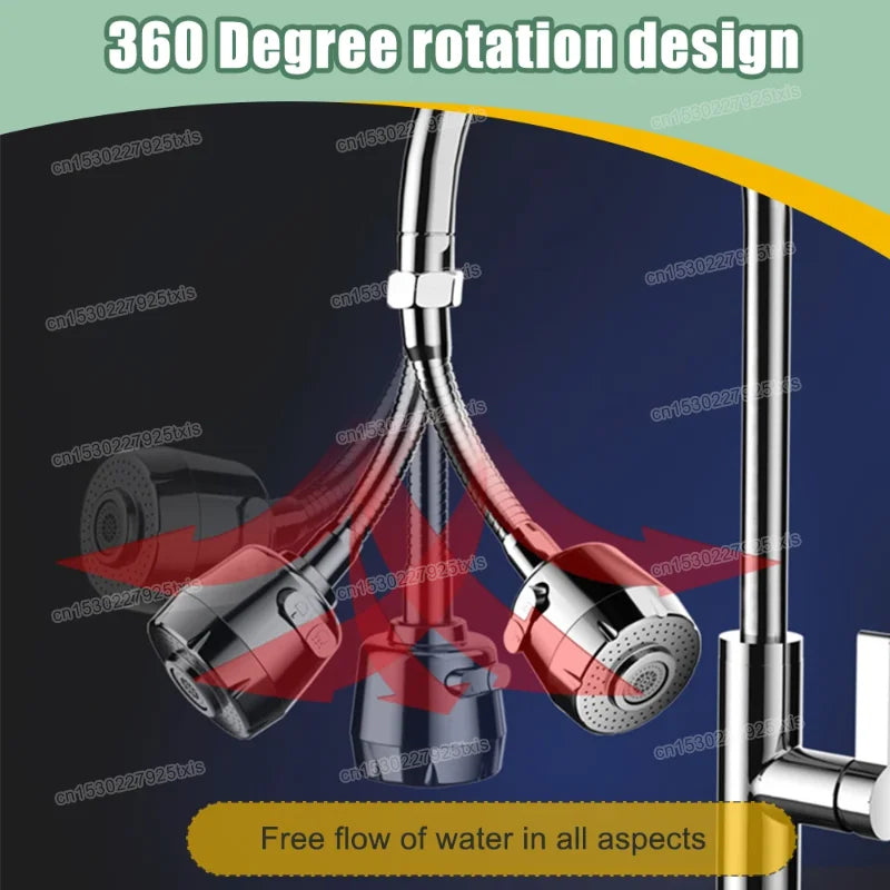2/3Mode Faucet Extender 360Degree Rotatable Faucet Nozzle Adapter Home Water Saving Bubbler Kitchen Bathroom Faucet Accessories