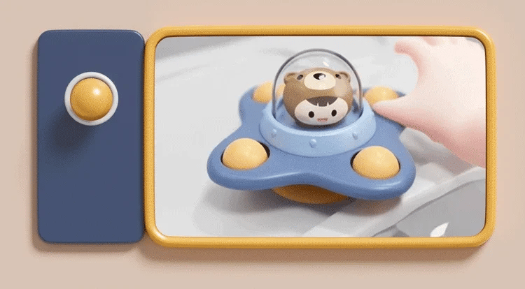 Baby Bath Toys Funny Bathing Sucker Spinner Suction Cup Cartoon Rattles Fidget Educational Toys For Children Boys Gift