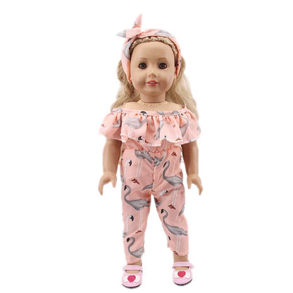 2 Pcs/Set Animal Pajamas Suit For 43 Cm Born Baby Reborn Doll Clothes Accessories 18 Inch Doll Girls Toys Our Generation Nenuco