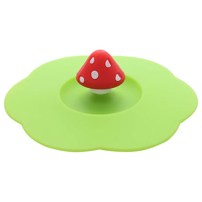 Cartoon 10cm Cute Silicone Cup Cover Heat-resistant Leak Proof Sealed Lids Cap Dustproof Cup Cover Suction Cup Cover Tea Lids