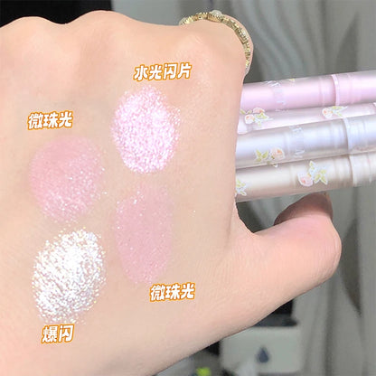 Mulitfuntional Double Ended Lying Silkworm Pencil Highlighter Makeup Pen Nude Liquid Contour Liner Eye Brightener Make Up Stick