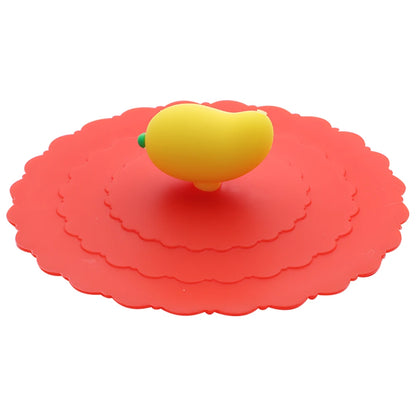 Cartoon 10cm Cute Silicone Cup Cover Heat-resistant Leak Proof Sealed Lids Cap Dustproof Cup Cover Suction Cup Cover Tea Lids