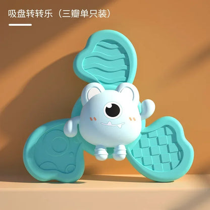 Baby Bath Toys Funny Bathing Sucker Spinner Suction Cup Cartoon Rattles Fidget Educational Toys For Children Boys Gift
