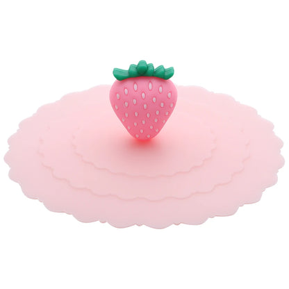 Cartoon 10cm Cute Silicone Cup Cover Heat-resistant Leak Proof Sealed Lids Cap Dustproof Cup Cover Suction Cup Cover Tea Lids
