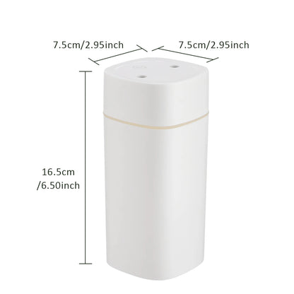 USB Cool Mist Sprayer Portable 600ml Electric Air Humidifier Aroma Oil Diffuser with Colorful Night Light for Home Car