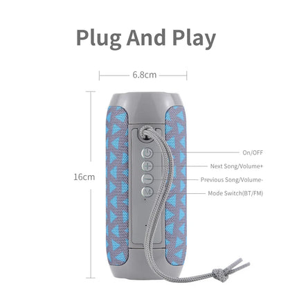 Bluetooth Speaker T&G TG117 Portable TWS Sound Box Waterproof Loudspeaker Outdoor Stereo Surround Speakers Support TF FM Radio