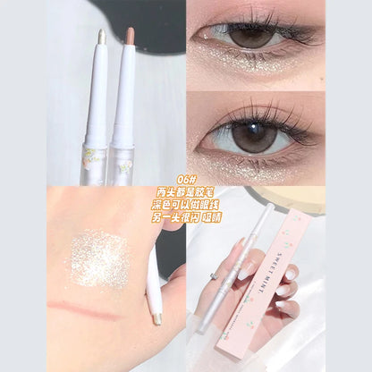 Mulitfuntional Double Ended Lying Silkworm Pencil Highlighter Makeup Pen Nude Liquid Contour Liner Eye Brightener Make Up Stick