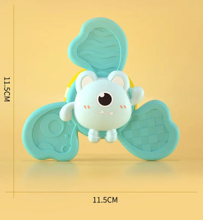 Baby Bath Toys Funny Bathing Sucker Spinner Suction Cup Cartoon Rattles Fidget Educational Toys For Children Boys Gift