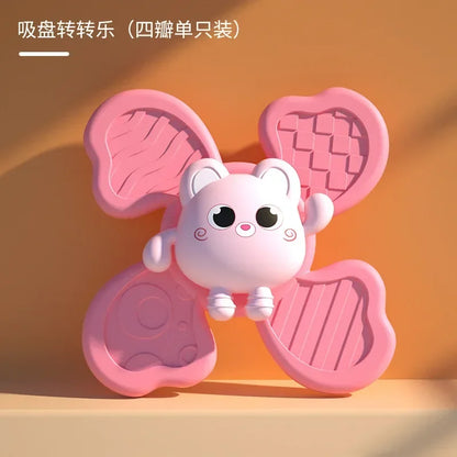 Baby Bath Toys Funny Bathing Sucker Spinner Suction Cup Cartoon Rattles Fidget Educational Toys For Children Boys Gift