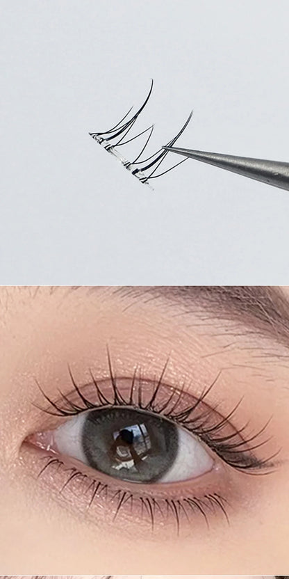 Self Adhesive Bottom Lashes No Glue Needed Reusable Under Eyelash Korean / Makeup DIY Individual Manga Lash Clusters