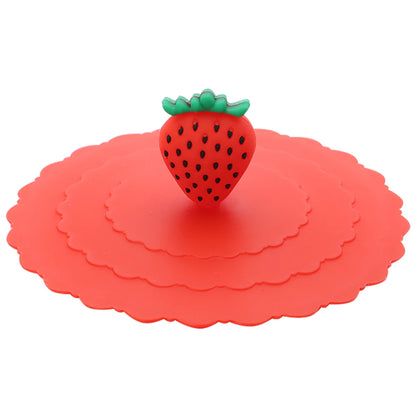 Cartoon 10cm Cute Silicone Cup Cover Heat-resistant Leak Proof Sealed Lids Cap Dustproof Cup Cover Suction Cup Cover Tea Lids