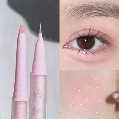 Mulitfuntional Double Ended Lying Silkworm Pencil Highlighter Makeup Pen Nude Liquid Contour Liner Eye Brightener Make Up Stick