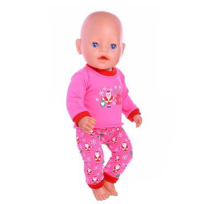 2 Pcs/Set Animal Pajamas Suit For 43 Cm Born Baby Reborn Doll Clothes Accessories 18 Inch Doll Girls Toys Our Generation Nenuco