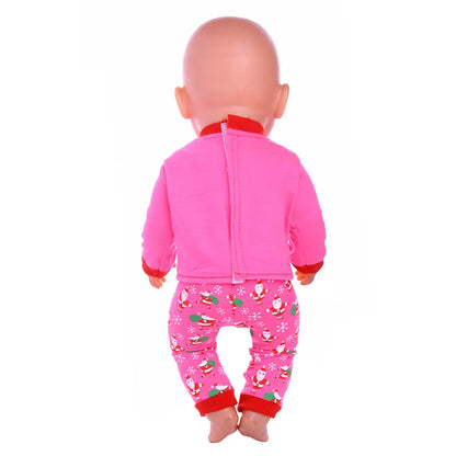 2 Pcs/Set Animal Pajamas Suit For 43 Cm Born Baby Reborn Doll Clothes Accessories 18 Inch Doll Girls Toys Our Generation Nenuco