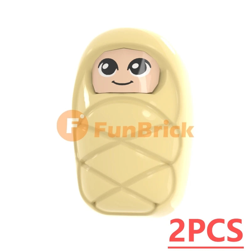 Infant Baby MOC Building Blocks Toys Kids Collection Souvenir Gift Pretend Play Decoration Boy Girl City 25128 24581
