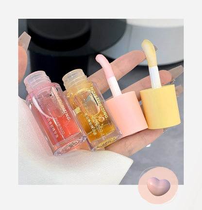 Water Light Lip Gloss Moisturizer Transparent Jelly Mirror Fruit Crystal Lip Oil Clear Hydrating Plumping Korean Lip Care Makeup