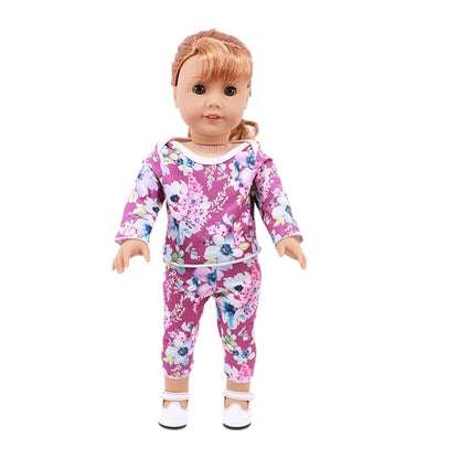 2 Pcs/Set Animal Pajamas Suit For 43 Cm Born Baby Reborn Doll Clothes Accessories 18 Inch Doll Girls Toys Our Generation Nenuco