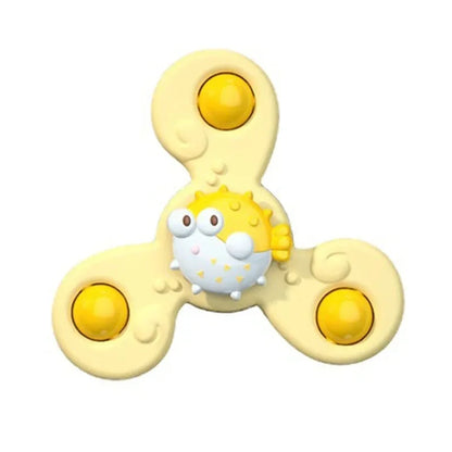 Baby Bath Toys Funny Bathing Sucker Spinner Suction Cup Cartoon Rattles Fidget Educational Toys For Children Boys Gift
