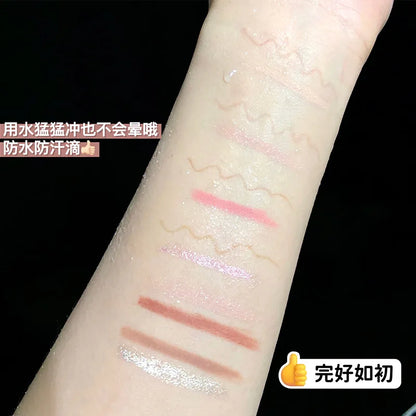 Mulitfuntional Double Ended Lying Silkworm Pencil Highlighter Makeup Pen Nude Liquid Contour Liner Eye Brightener Make Up Stick