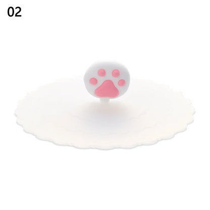 Cartoon 10cm Cute Silicone Cup Cover Heat-resistant Leak Proof Sealed Lids Cap Dustproof Cup Cover Suction Cup Cover Tea Lids