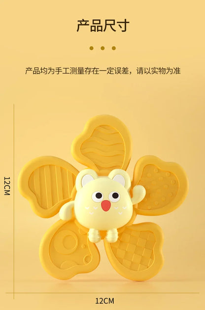 Baby Bath Toys Funny Bathing Sucker Spinner Suction Cup Cartoon Rattles Fidget Educational Toys For Children Boys Gift
